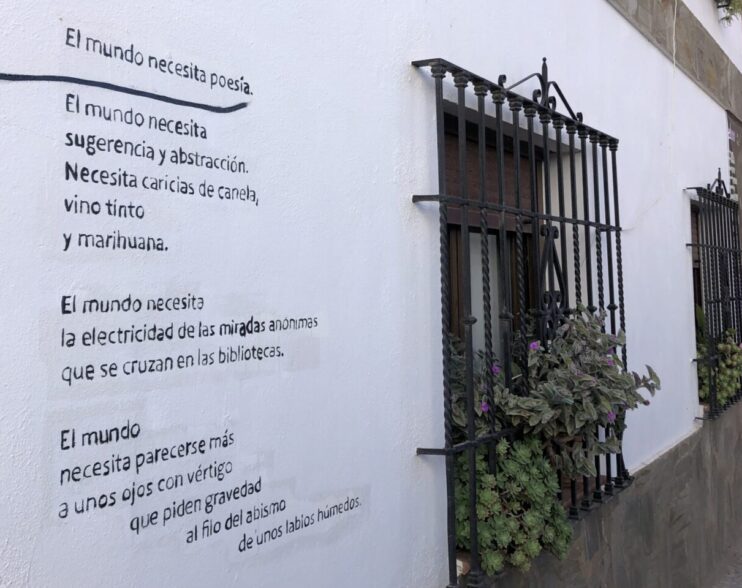 Poema ‘El mundo necesita poesía’ de Suso Sudón’. | Alba O/QVEA